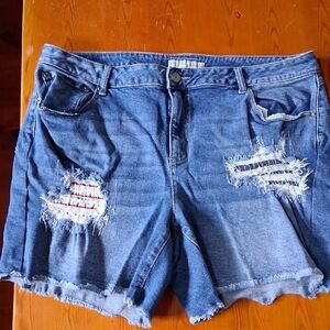 Denim Distressed Women Shorts